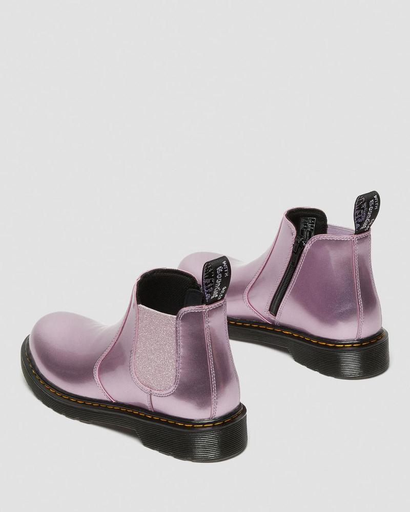 Botines Chelsea Dr Martens Youth 2976 Metallic Niños Rosas | MX 151KOR